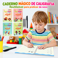 Kit 4 Cadernos Mágicos de Caligrafia